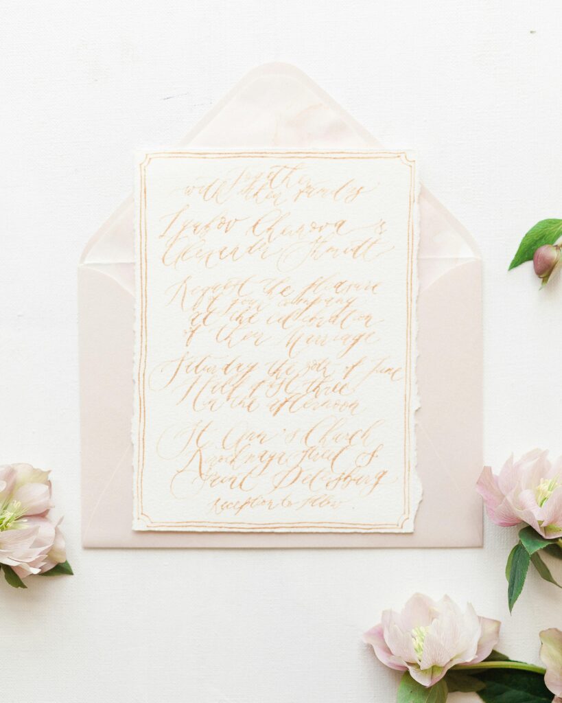 modern wedding calligraphy