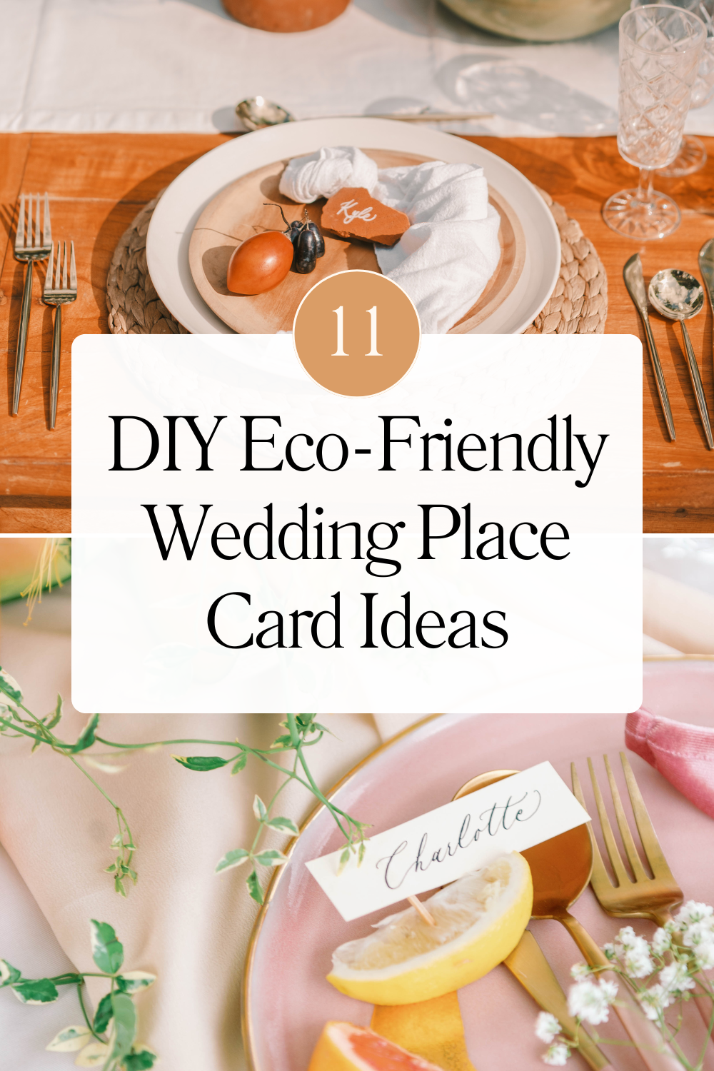 11 DIY Eco-Friendly Wedding Place Card Ideas