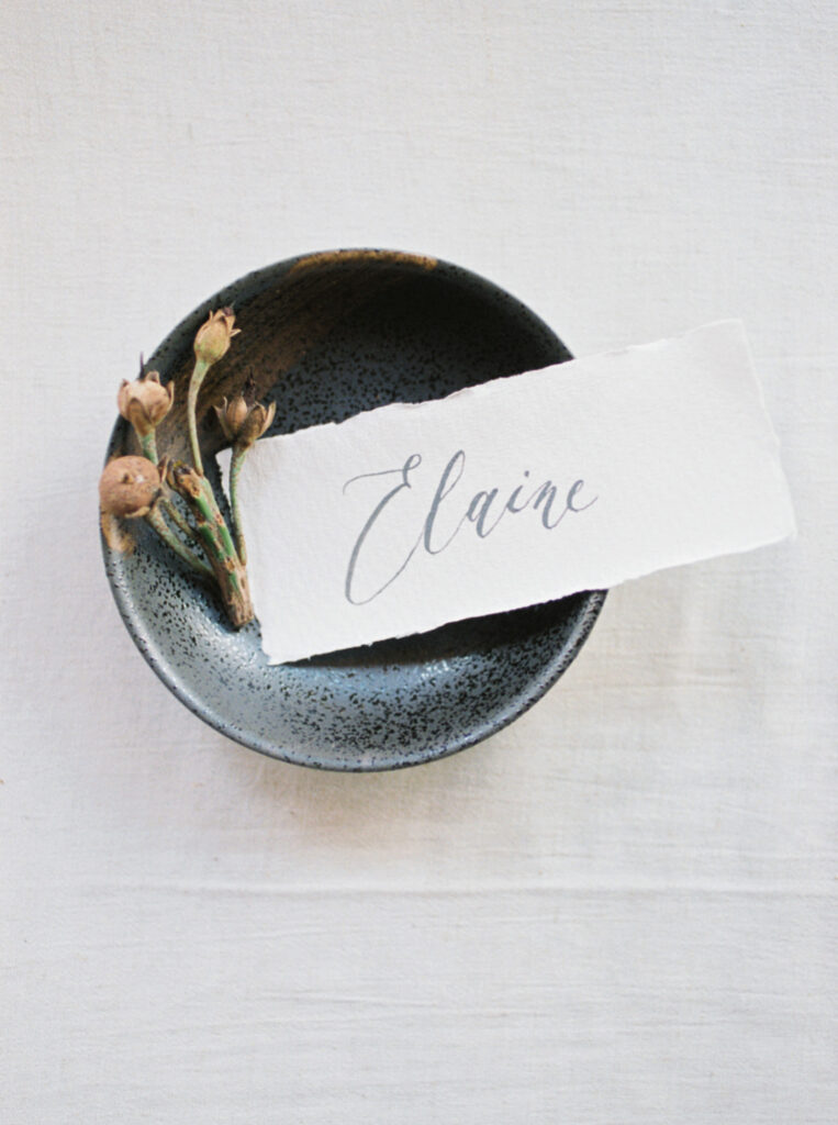 recycled paper wedding place cards