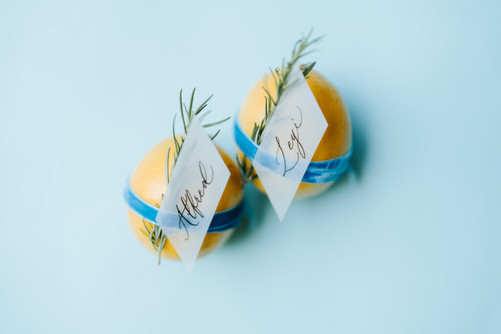 lemon place card
