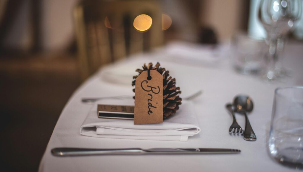 pine cone place card