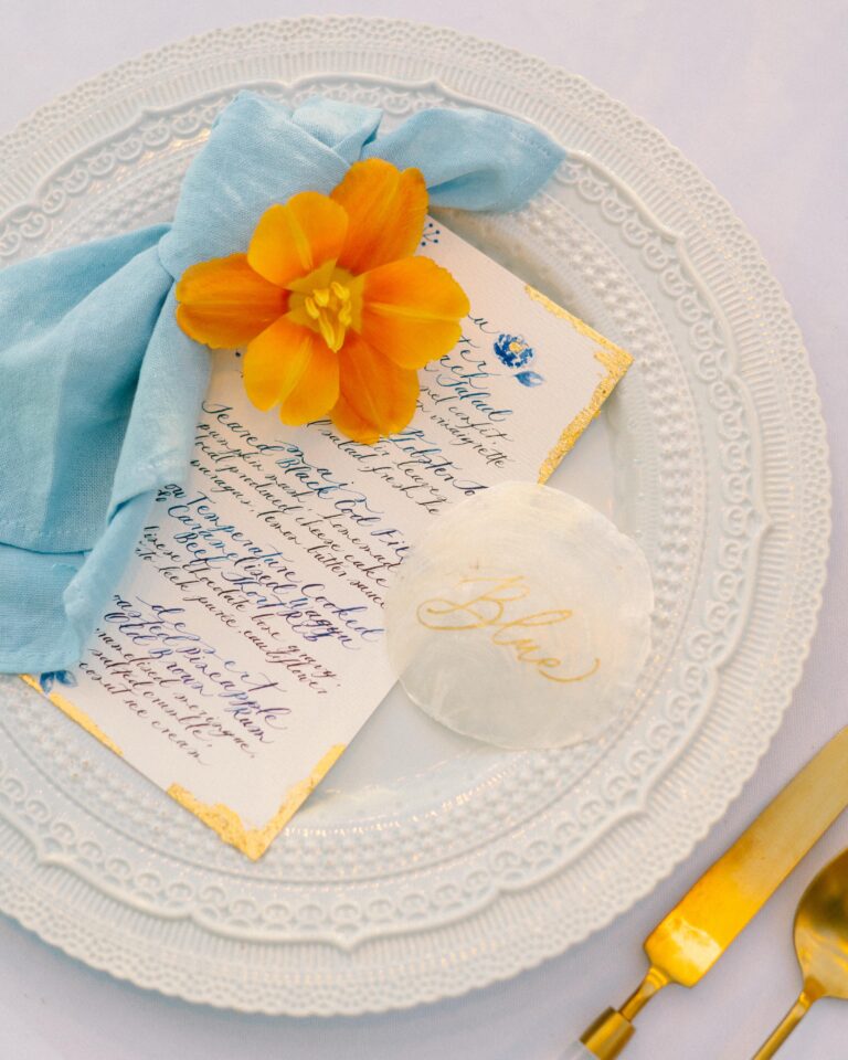 shell wedding place card