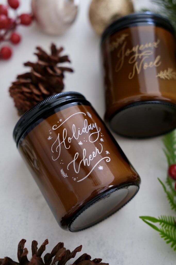 candle calligraphy engraving